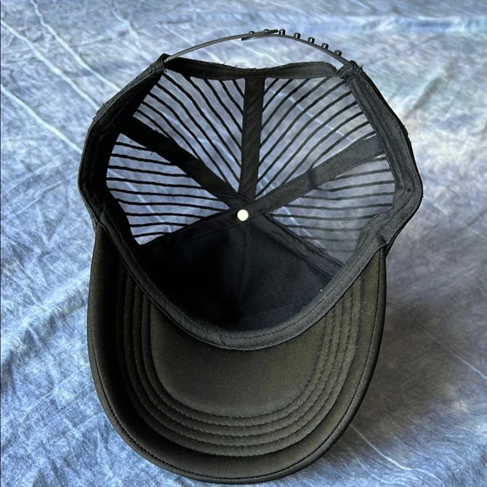 Black and Yellow Anime Hat with Curved Brim